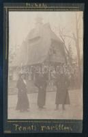 1913 Tennis pavillon Marosvásárhelyen (Erdély), fotó kartonon felirattal, 10,5×7 cm