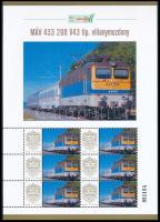 2025 MÁV 433 288 V43 tip. villanymozdony 6 bélyeges megszemélyesített kisív dísztokban