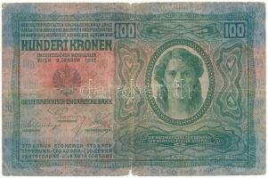 Csehszlovákia 1919(1912) 100K "1650 64633", csehszlovák 1K bélyeggel felülbélyegezve T:VG,...