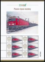 2025 Phoenix típusú mozdony 6 bélyeges megszemélyesített kisív dísztokban