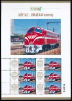 2025 MÁV M61 NOHAB-GM mozdony 6 bélyeges megszemélyesített kisív dísztokban