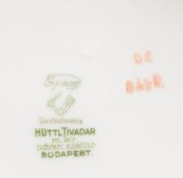 Epiag Hüttl Tivadar porcelán kanna, sérült csőrrel, 23x13 cm