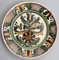 Páll Antal Korond kerámia falitál, kis kopással, d: 24,5 cm