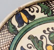 Páll Antal Korond kerámia falitál, kis kopással, d: 24,5 cm