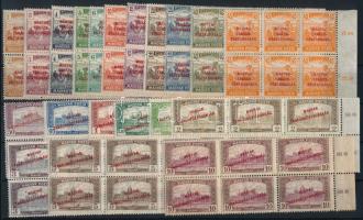 1919 Magyar Tanácsköztársaság sor ívszéli hatostömbökben (1,40K érték nem ívszéli)