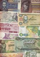 Kis bankjegy tétel, egész világ, 31db, sok tengerentúllal T:I