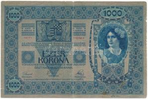 1902. 1000K "1353 15771", felülbélyegzés nélkül T:F,VG, pici anyaghiány Adamo K35