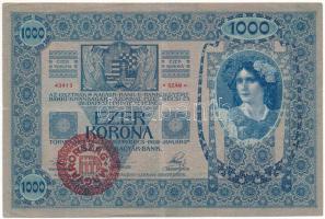 1902. 1000K piros "MAGYARORSZÁG" felülbélyegzéssel T:F, szép papír, pici szakadás Adamo K35B