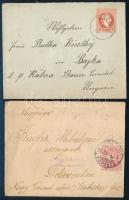 1867-1896 2 db levél 5kr bérmentesítéssel