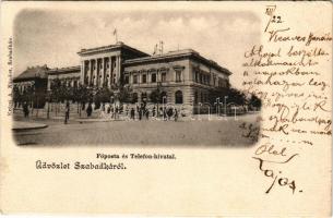 1902 Szabadka, Subotica; posta és telefon hivatal. Krécsi A. Nándor kiadása / post and telephone office (EB)