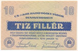 1916. január 15. Dunaszerdahely / hadifogolytábor 10f "14 0890" T:AU Hungary / Dunaszerdahely (Dunajská Streda) / POW camp 15.01.1916. 10 Heller "14 0890" C:AU Adamo HHD-2.2.1