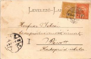 1903 Nagybánya, Baia Mare; Kereszthegyi tárna bejárata, bánya, iparvasút, a második vízesés a Szturi...