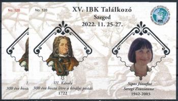 2022 XV. IBK Találkozó emlékívpár piros-fekete azonos sorszámmal 128