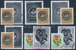 Lemez ill. nyomási hibák 78 db bélyegen és 2 blokkon, 19 db közepes stecklapon jelöléssel, leírással vagy támpéldánnyal