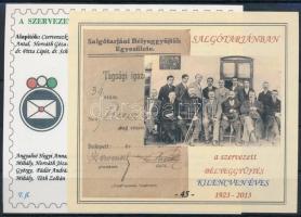 2023 40 éves a szervezett bélyeggyűjtés Salgótarjánban emlékívpár azonos 45 sorszámmal