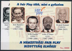 2025 A Fair Play több, mint a győzelem emlékívpár 0000 sorszámmal