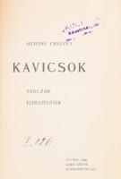 Hervay Frigyes: Kavicsok. Tárczák. Elbeszélések. Gyoma, 1899, Kner Izidor, 138+2 p. Papírkötés, kopott, foltos borítóval, a gerincen címkével.