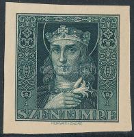 1930 Szent Imre bélyegterv enyvezetlen papíron