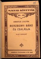 A Magyar Könyvtár új sorozata 1061-1070 egybekötve, egy kötetben. Közte Ambrus Zoltán: Berzsenyi bár...