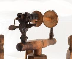 cca 1900/20, Antik rokka. Német vagy magyar, esztergált fa, kiegészítőkkel, hiányos állapotban, m: 8...