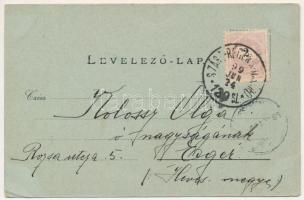 1899 (Vorläufer) Szászrégen, Sächsisch-Regen, Reghin; Schloss in Abafája, Stadtteil / Huszár kastély...