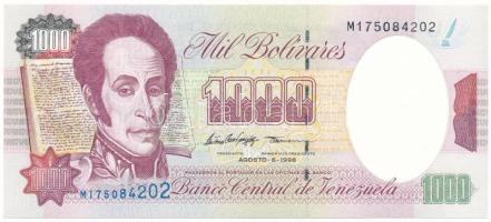 Venezuela 1998. 1000B, 9 számjegyű sorszámmal T:UNC Venezuela 1998. 1000 Bolivares with 9 digits serial C:UNC Krause P#76d