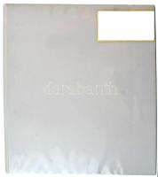 Négygyűrűs mappa bankjegyekhez, 46db berakólappal, ebből hét darab kettes osztású, egy osztás nélküli és harminchat darab hármas osztású, használt, de rendkívül jó állapotban