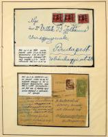 II. inflációs időszak 1945-1946 80 db küldemény, változatos desztinációk, bérmentesítések, jó alapan...