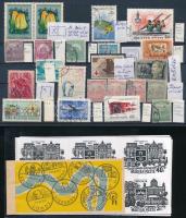 Nyomási eltérések 41 bélyegen és 1 füzetben + 2 vágott bélyeg, 3 stecklapon