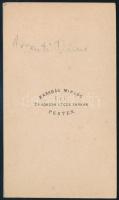 cca 1863 Argenti Döme (1809-1893) orvos, szakíró, keményhátú fotó Barabás Miklós pesti műterméből, 1...