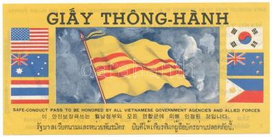 Vietnám / Dél-Vietnám 1970 k. "Giay Thong-Hánh" menedéklevél T:AU sarokhajlások Vietnam / South Vietnam around 1970. "Giay Thong-Hánh" safe-conduct pass C:AU corner bends