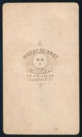 cca 1868 Férfiportré, keményhátú fotó Gondy és Egey kassai műterméből, 10,5×6,5 cm