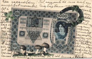 1000 Korona  with mushroom and horseshoe (fa)