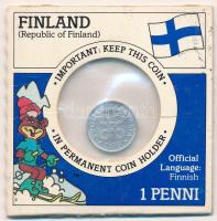 Finnország 1979. 1p Al az amerikai "Super Golden Crisp" mézes reggelis dobozba csomagolt kiadása az első szériából T:VF Finland 1979. 1 Penni Al from the first series of US "Super Golden Crisp" honey breakfast box C:VF