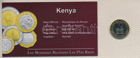 Kenya 2005. 10Sh bimetál "A világ bicolor pénzérméi" sorozat vákuum csomagolt forgalmi érméje T:UNC-AU Kenya 2005. 10 Shillings bimetallic "Bicolor coins of the world" series vacuum-packed circulation coin C:UNC-AU
