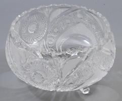 Ólomkristály kínáló, jelzés nélkül, hibátlan, m: 10,5 cm