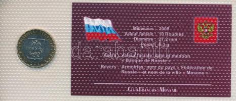 Oroszország 2005. 10R bimetál "A világ bicolor pénzérméi" sorozat vákuum csomagolt forgalm...
