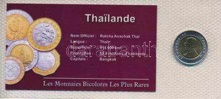Thaiföld 2010. 10B bimetál "A világ bicolor pénzérméi" sorozat vákuum csomagolt forgalmi érméje T:UNC-AU Thailand 2010. 10 Bahts bimetallic "Bicolor coins of the world" series vacuum-packed circulation coin C:UNC-AU