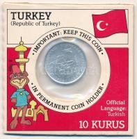 Törökország 1975. 10k Al "FAO" forgalmi emlékérme az amerikai "Super Golden Crisp" mézes reggelis dobozba csomagolt kiadása az első szériából T:XF Turkey 1975. 10 Kurus Al circulating commemorative coin from the first series of US "Super Golden Crisp" honey breakfast box C:XF