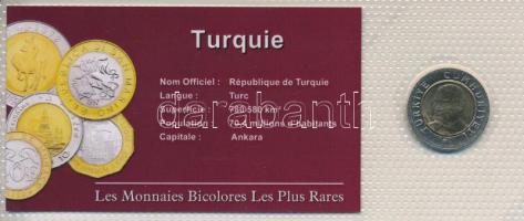 Törökország 2007. 1L bimetál "A világ bicolor pénzérméi" sorozat vákuum csomagolt forgalmi érméje T:AU-XF, patina Turkey 2007. 1 Lira bimetallic "Bicolor coins of the world" series vacuum-packed circulation coin C:AU-XF, patina