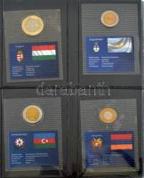 Vegyes 44db-os "A világ bimetál érméi" vákuum-csomagolt összeállítás, dekoratív dombornyom...