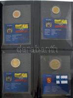 Vegyes 44db-os "A világ bimetál érméi" vákuum-csomagolt összeállítás, dekoratív dombornyom...