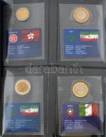 Vegyes 44db-os "A világ bimetál érméi" vákuum-csomagolt összeállítás, dekoratív dombornyom...