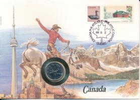 Kanada 1987. 25c felbélyegzett borítékban, bélyegzéssel, német nyelvű leírással T:UNC Canada 1987. 25 Cents in envelope with stamp and cancellation, with German description C:UNC