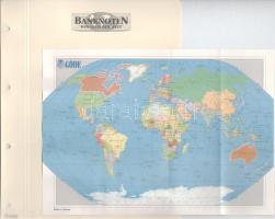 Vegyes 13db-os bankjegy tétel "A világ bankjegyei" sorozatból, német nyelvű tájékoztatóval...