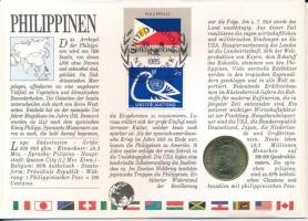 Fülöp-szigetek 1984. 50s felbélyegzett borítékban, ENSZ bélyegzéssel, német nyelvű leírással T:UNC P...