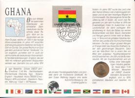 Ghana 1958. 1/2p érmes, bélyeges boríték, hátlapon első napi bélyegzős ENSZ bélyeggel T:UNC
Ghana 1...