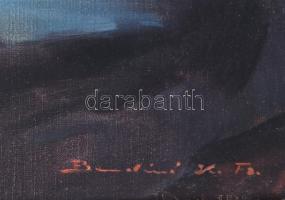 Bendéné Kovacsev Friderika (1891-1975): Olvasó kislány. Olaj, vászon, jelezve jobbra lent. 60x50 cm....