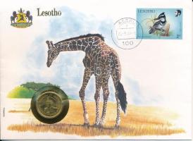Lesotho 1979. 5l felbélyegzett borítékban, ENSZ bélyegzéssel, német nyelvű leírással T:UNC Lesotho 1979. 5 Lisente in envelope with United Nations stamp and cancellation, with German description C:UNC