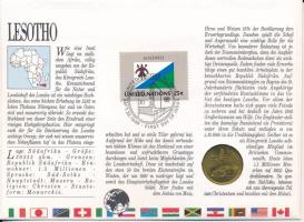 Lesotho 1979. 5l felbélyegzett borítékban, ENSZ bélyegzéssel, német nyelvű leírással T:UNC Lesotho 1...